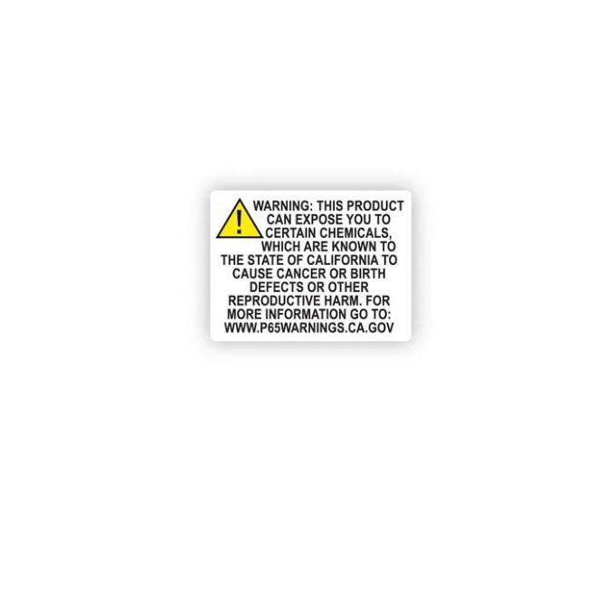 California Prop 65 Warning Labels | 2" X 1.5" | 1000 Count