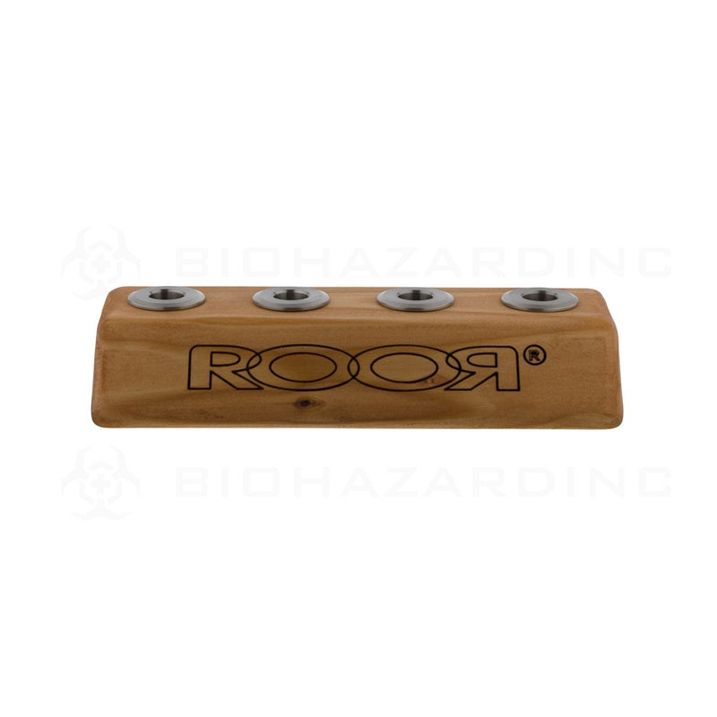 RooR® | Small 4 Hole 14mm Bowl Holder | Light Wood