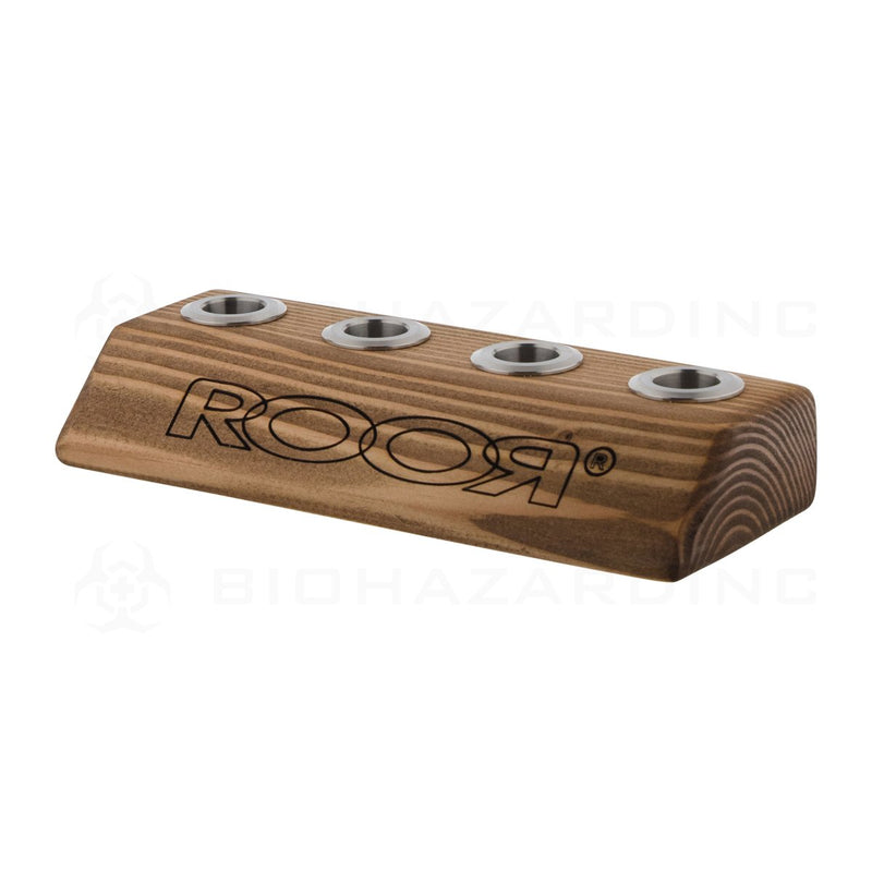 RooR® | Small 4 Hole 14mm Bowl Holder | Dark Wood