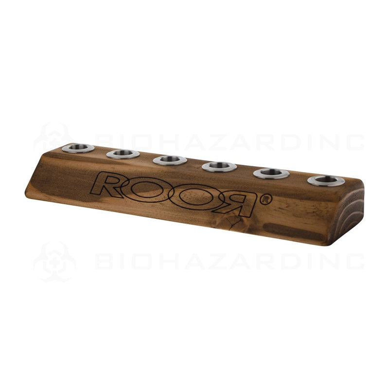 RooR® | Large 6 Hole 19mm Bowl Holder | Dark Wood