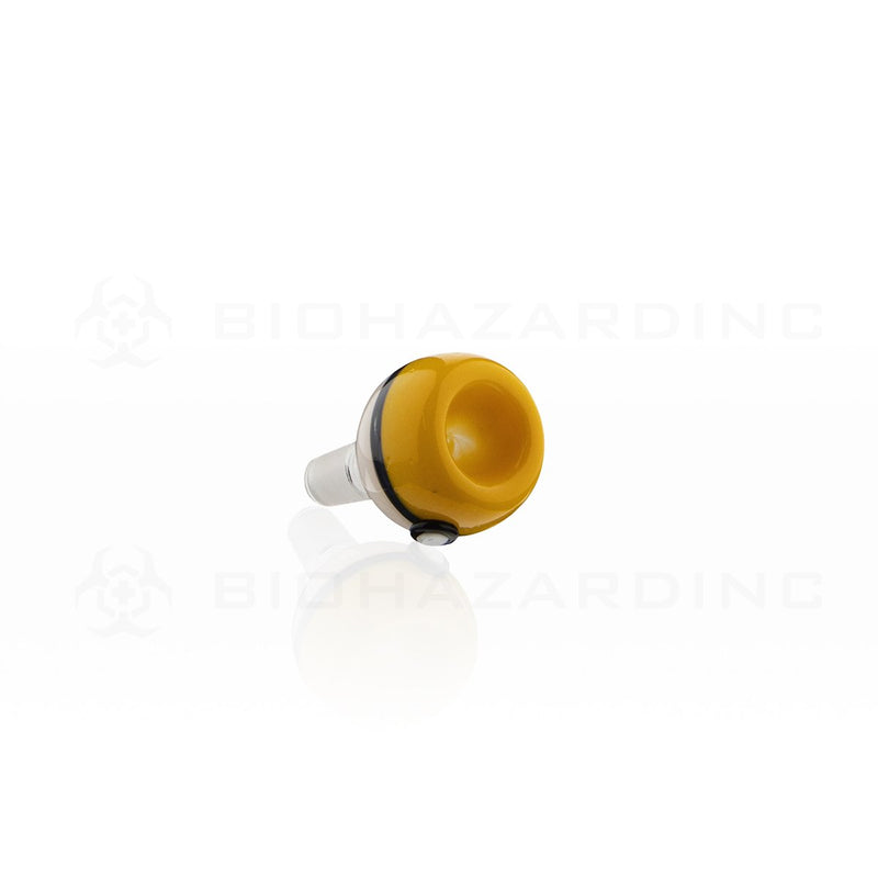 14mm Male Glass Poke Ultra Ball Bowl | Yellow