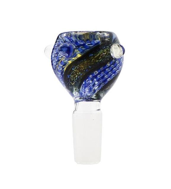 Dichroic Glass Striped Bowl | Male | Assorted Colors