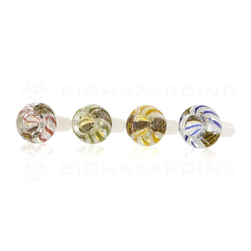 14mm Intertwined Lines Glass Bowls | 5 Count