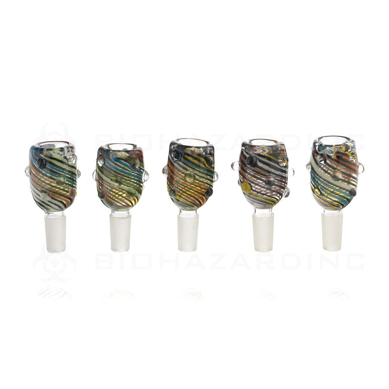 14mm Swirl Marbles Tall Glass Bowls | 5 Count