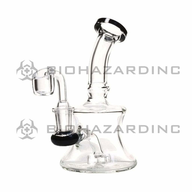 Biohazard Inc Glass Dab Rig 6" Banger Hanger w/ Banger - Black