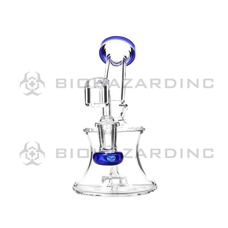 Biohazard Inc Glass Dab Rig 6" Banger Hanger w/ Banger - Blue