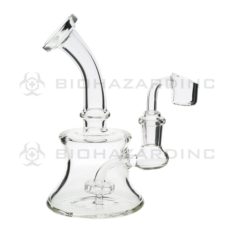 Biohazard Inc Glass Dab Rig 6" Banger Hanger w/ Banger - Clear