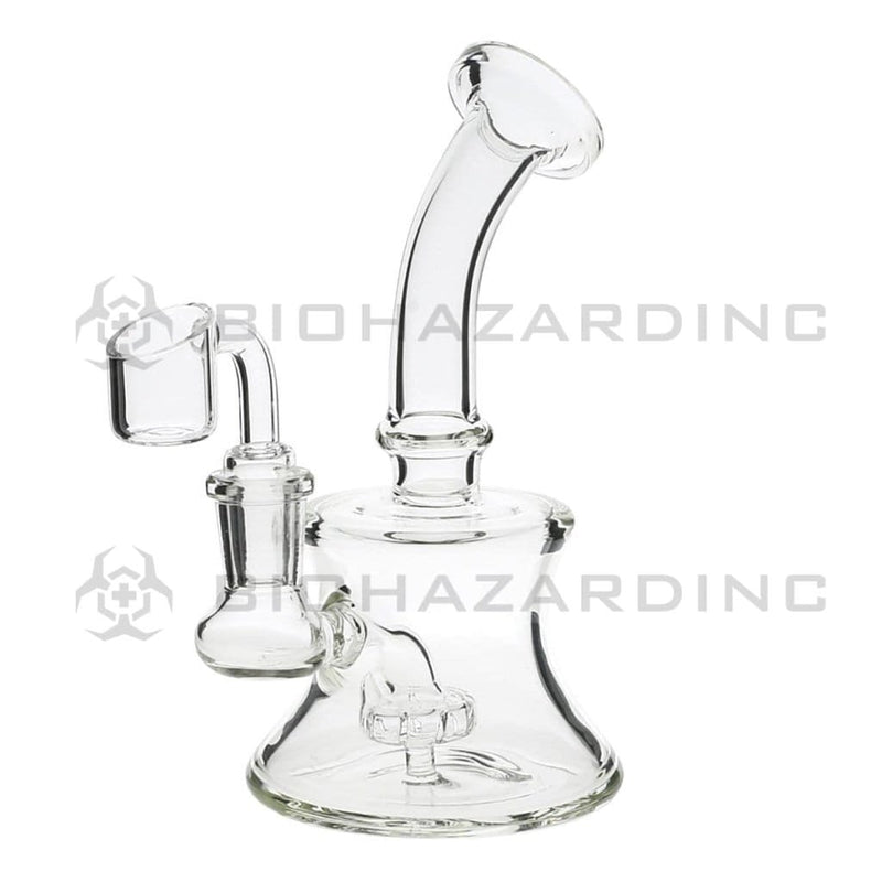 Biohazard Inc Glass Dab Rig 6" Banger Hanger w/ Banger - Clear