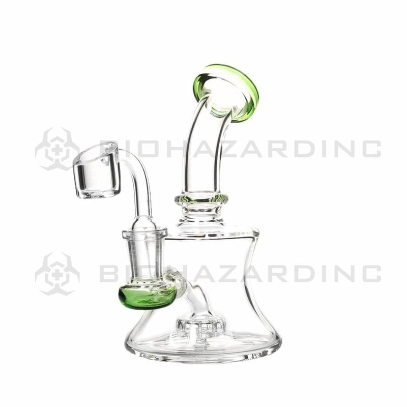 Biohazard Inc Glass Dab Rig 6" Banger Hanger w/ Banger - Green