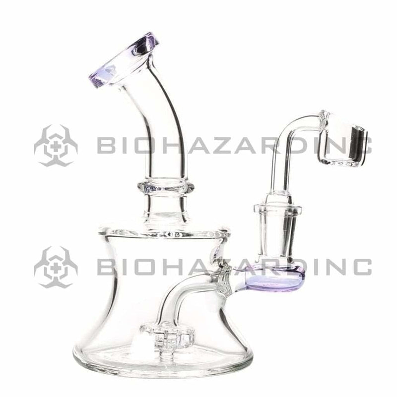 Biohazard Inc Glass Dab Rig 6" Banger Hanger w/ Banger - Purple