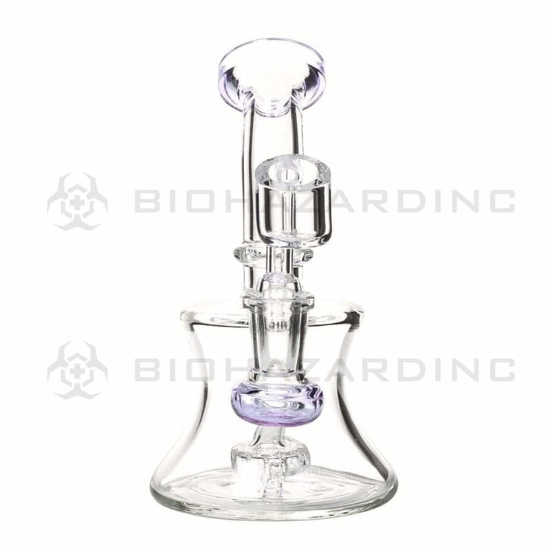 Biohazard Inc Glass Dab Rig 6" Banger Hanger w/ Banger - Purple