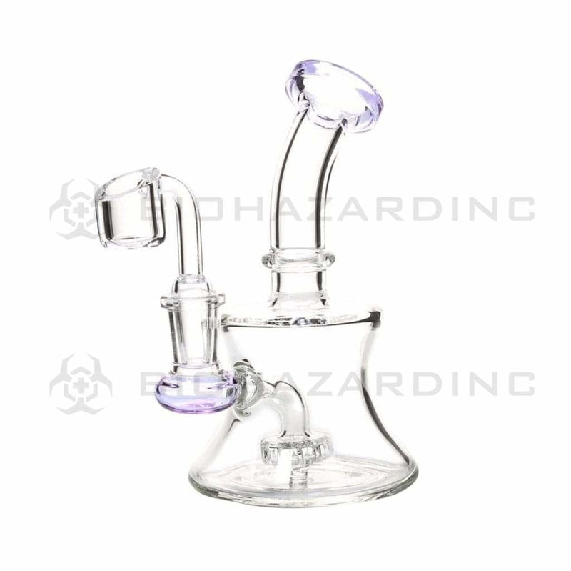 Biohazard Inc Glass Dab Rig 6" Banger Hanger w/ Banger - Purple