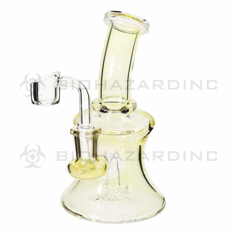 Biohazard Inc Glass Dab Rig 6" Banger Hanger w/ Banger - Silver Fume