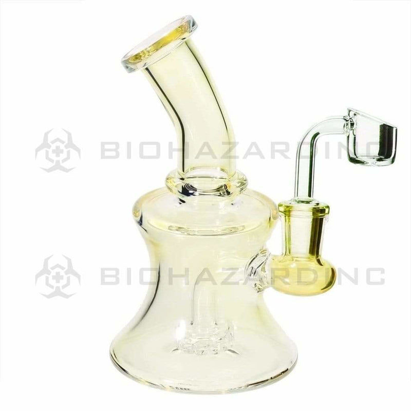 Biohazard Inc Glass Dab Rig 6" Banger Hanger w/ Banger - Silver Fume