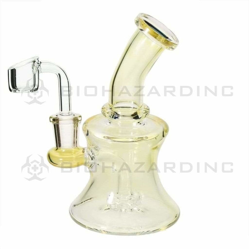 Biohazard Inc Glass Dab Rig 6" Banger Hanger w/ Banger - Silver Fume