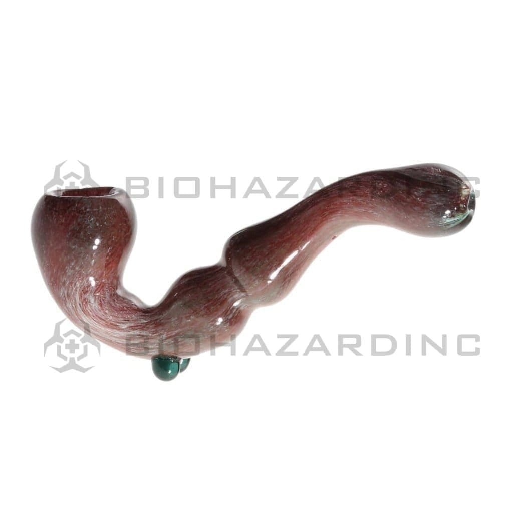 Biohazard Inc Glass Bubbler 6" Frit Sherlock w/ Fume