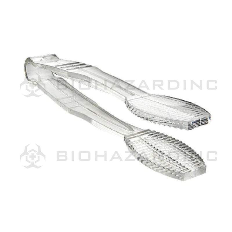 Biohazard Inc Tong 6" Polycarbonate Flat Grip Tong - Clear