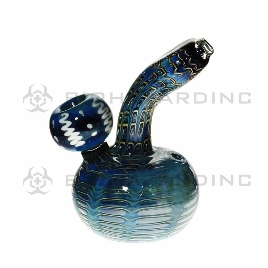 Biohazard Inc Glass Bubbler 6" Spider web Bubbler w/ Slide