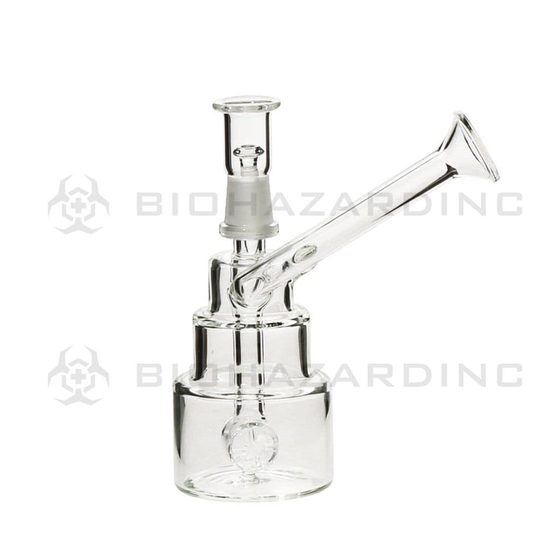 Biohazard Inc Glass Dab Rig 6" Triple Tier Dual Cross Sidecar Dab Rig 14mm - Clear