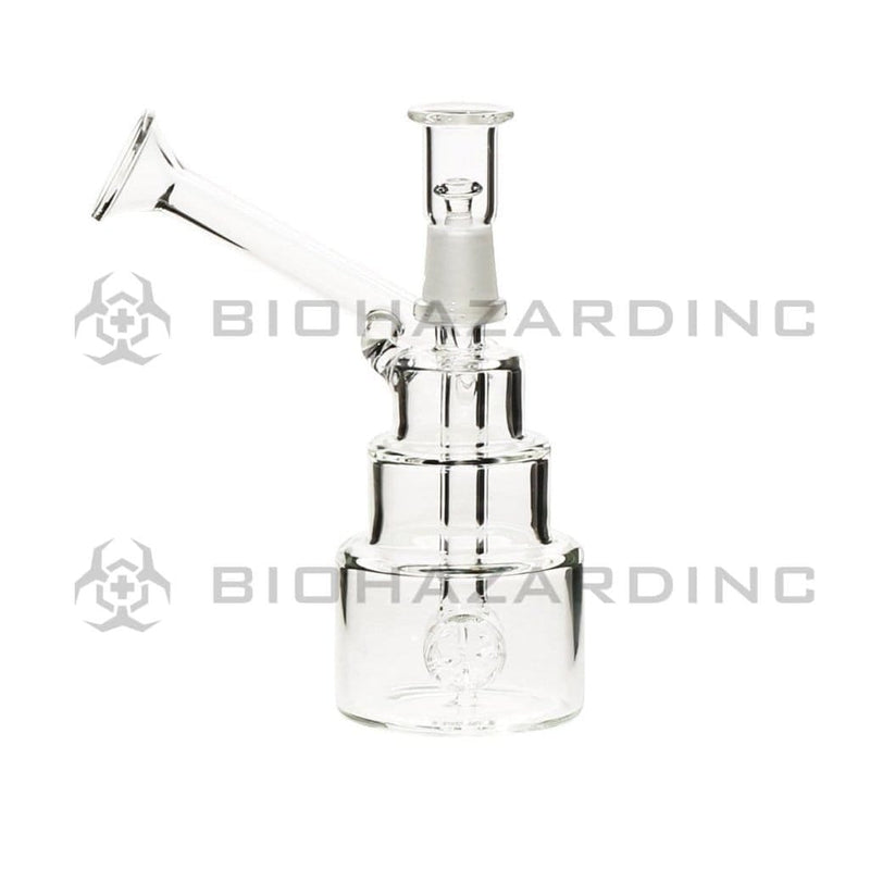 Biohazard Inc Glass Dab Rig 6" Triple Tier Dual Cross Sidecar Dab Rig 14mm - Clear