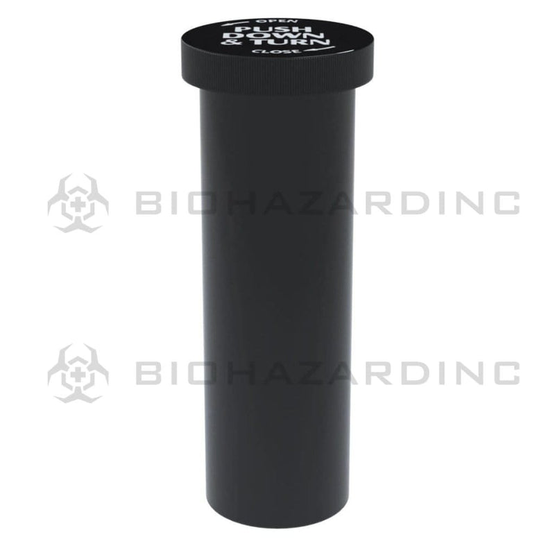 Biohazard Inc Push & Turn Vial 60 Dram - Push & Turn CR Cap Vial Black - 110 Count