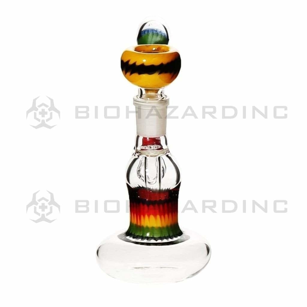 Biohazard Inc Glass Bubbler 7" Assorted Color Bubbler 19mm