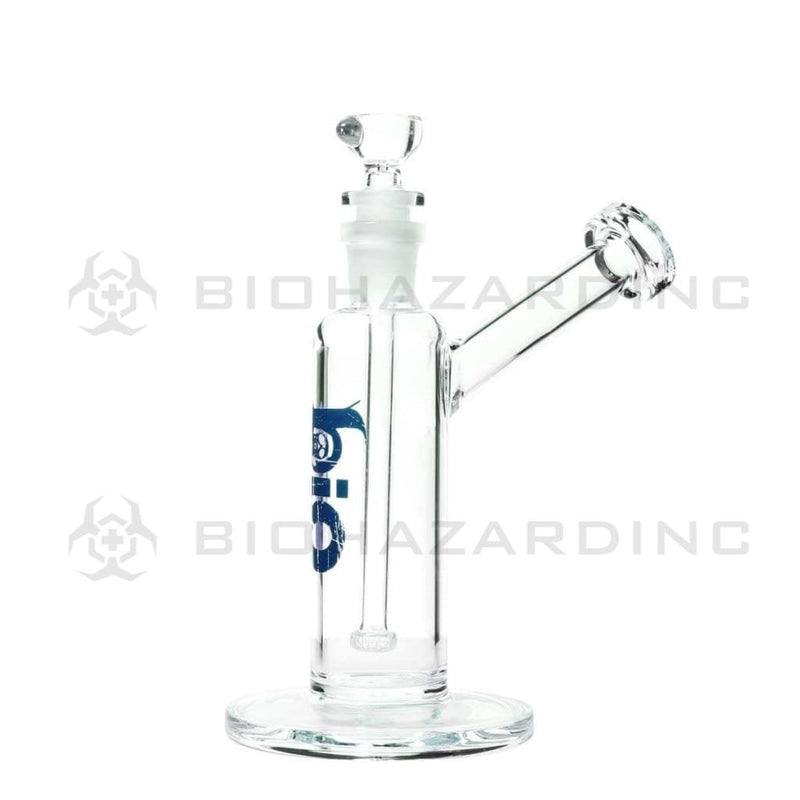 Bio Glass Glass Bubbler 7" BIO Removable Downstem Bubbler - Blue Logo