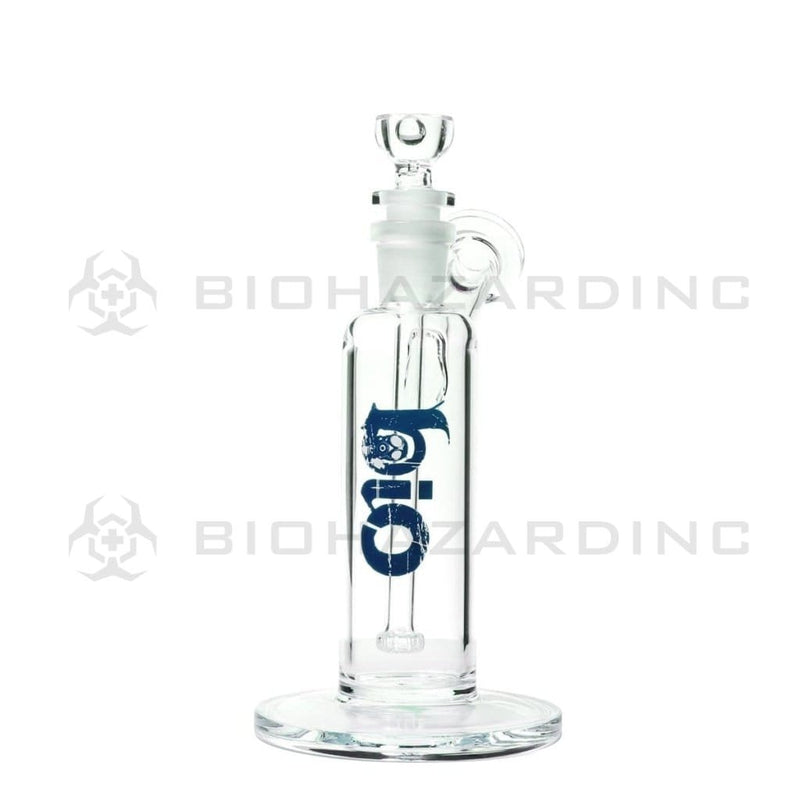 Bio Glass Glass Bubbler 7" BIO Removable Downstem Bubbler - Blue Logo