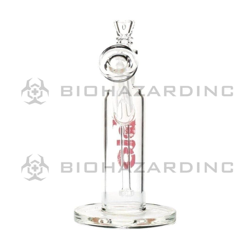 Bio Glass Glass Bubbler 7" BIO Removable Downstem Bubbler - Red Logo