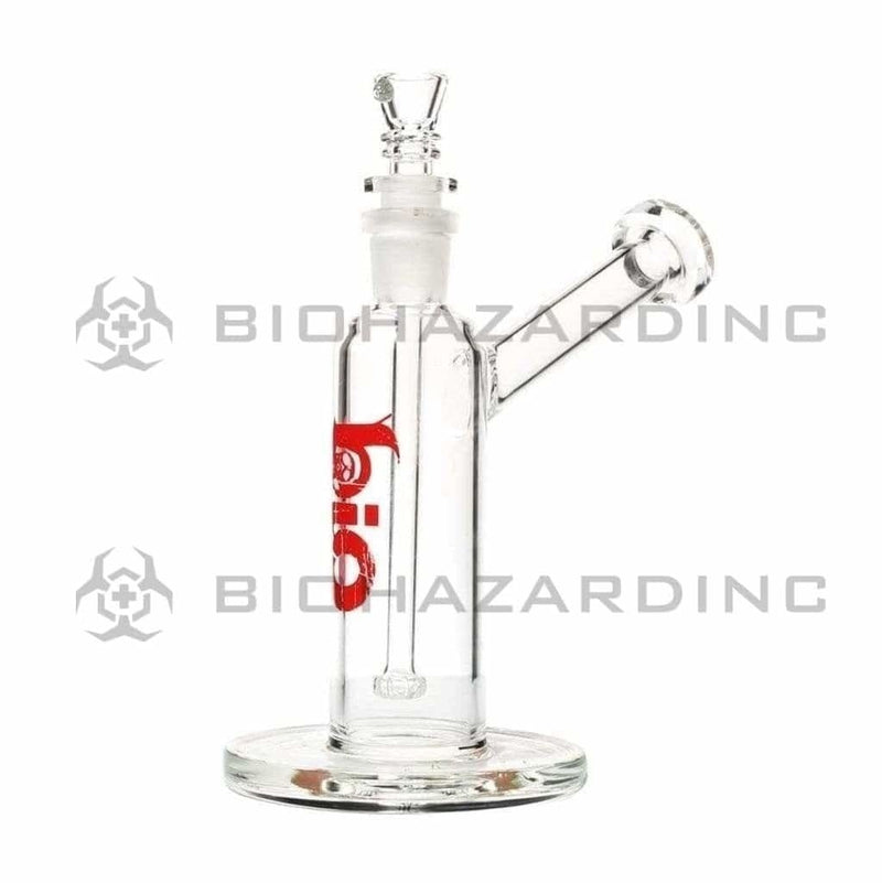 Bio Glass Glass Bubbler 7" BIO Removable Downstem Bubbler - Red Logo