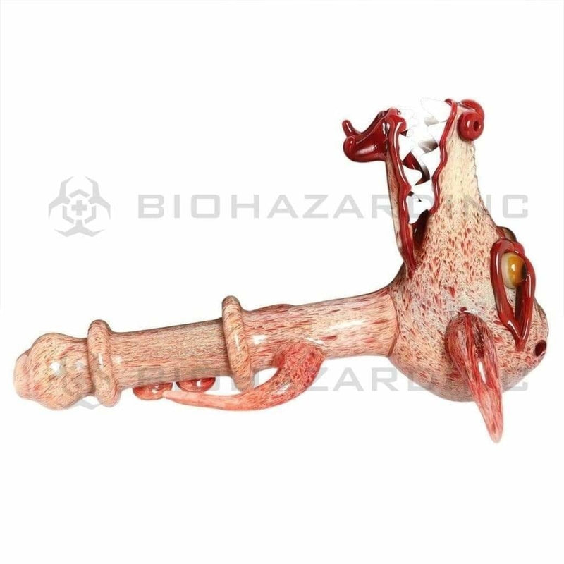 Biohazard Inc Novelty Hand Pipe 7" Demon Bull Marble Hammer Hand Pipe