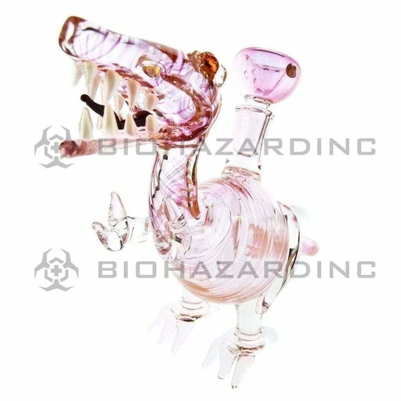 Biohazard Inc Novelty Bong 7" Gold Fumed Dinosaur