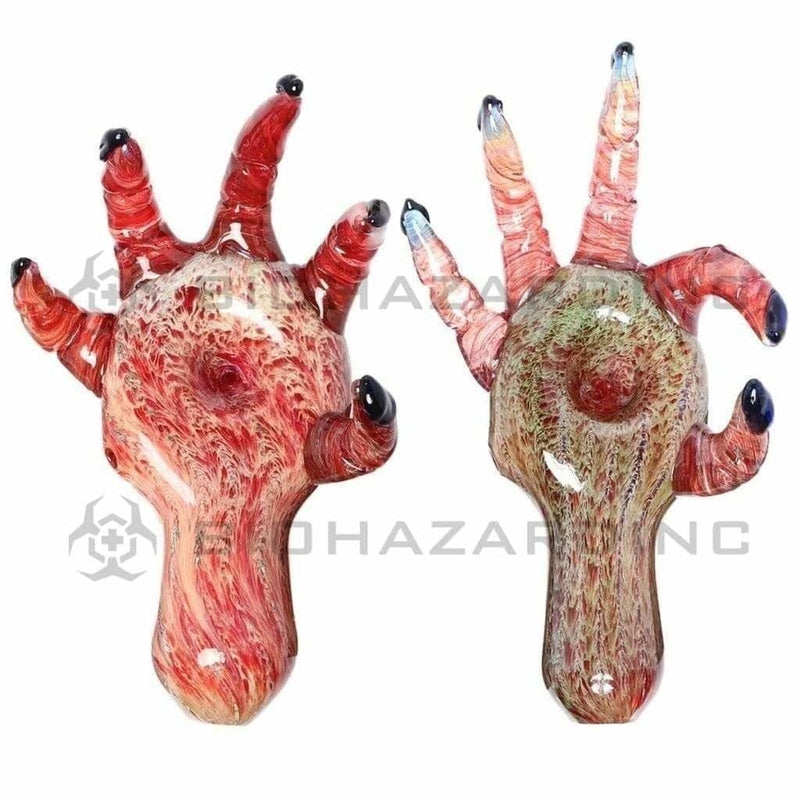 Biohazard Inc Novelty Hand Pipe 7" Hand Fat Marble Hand Pipe