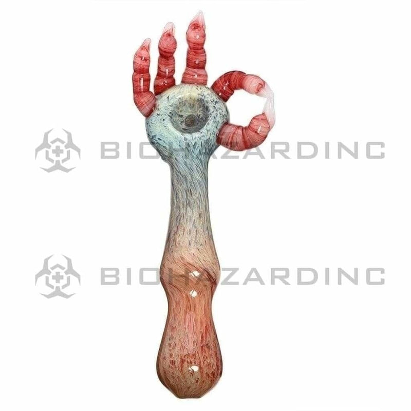 Biohazard Inc Novelty Hand Pipe 7" Hand Long Marble Hand Pipe