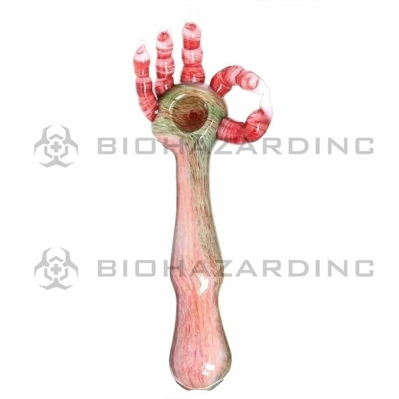 Biohazard Inc Novelty Hand Pipe 7" Hand Long Marble Hand Pipe