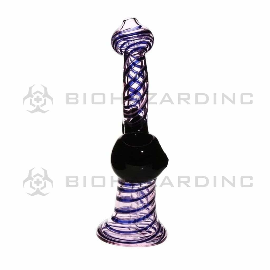 Biohazard Inc Glass Bubbler 7" Lattacino Donut Bubbler - Pink/Black/Blue