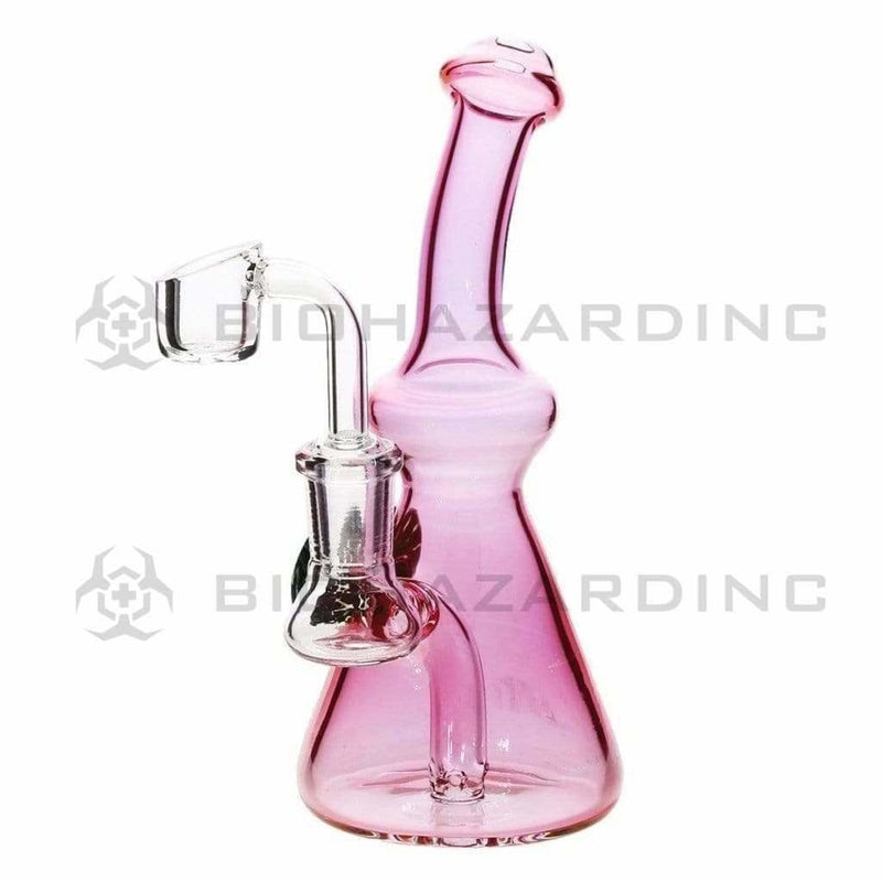 Biohazard Inc Glass Dab Rig 7" Marble Banger Hanger Beaker w/ Banger - Gold Fume