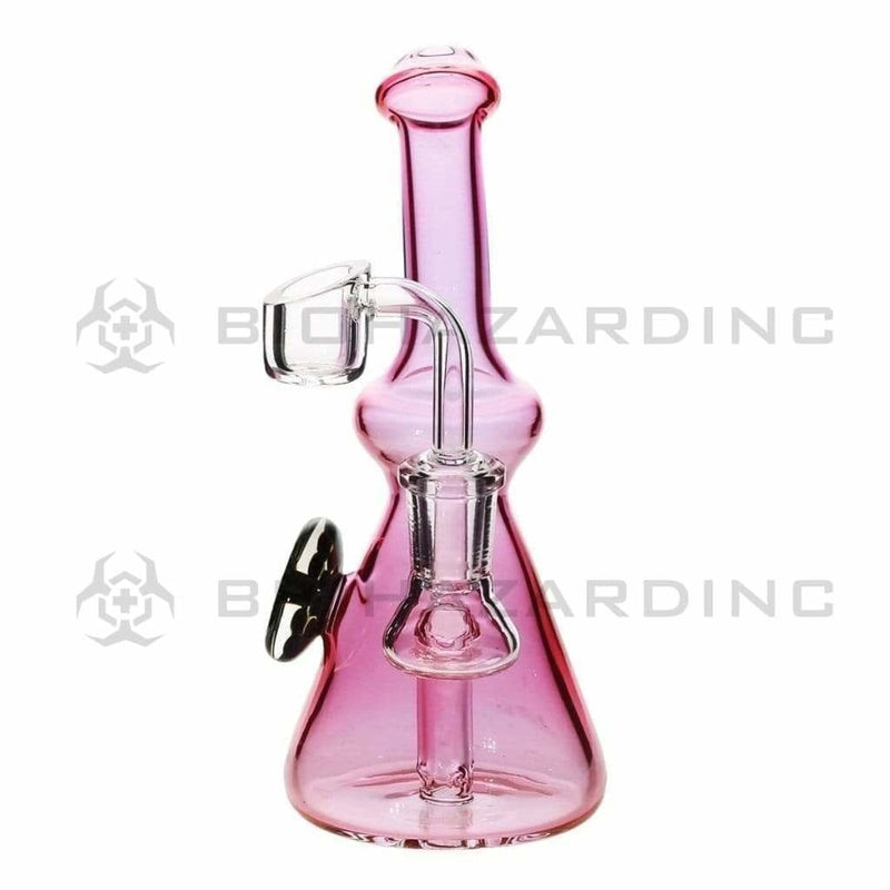 Biohazard Inc Glass Dab Rig 7" Marble Banger Hanger Beaker w/ Banger - Gold Fume