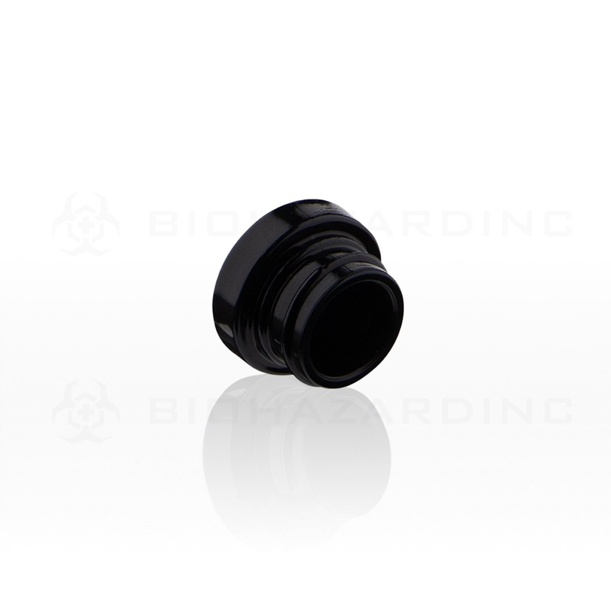 5mL Opaque Black Gloss Round Glass Concentrate Jars | 28mm | 264 Count