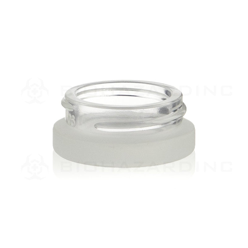 7mL Frosted Clear Round Glass Concentrate Jars | 38mm | 96 Count