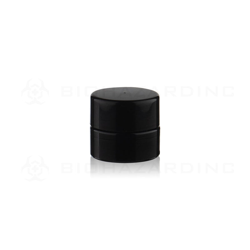 5mL Opaque Round Black UV Glass Concentrate Jars | Black Child Resistant Caps Included | 90 Count