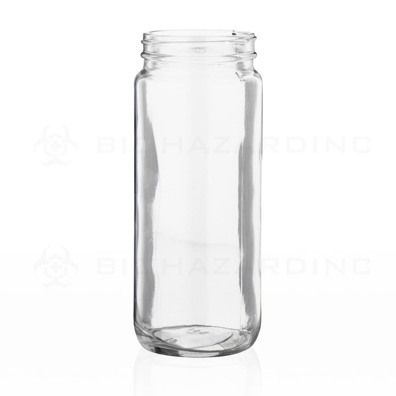 16 oz Clear Glass Jars | Slim Straight Sided - 63mm | 12 Count