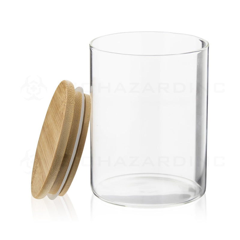 18 oz Straight Sided Glass Jars with Wooden Lid | 144 Dram | 80 Count