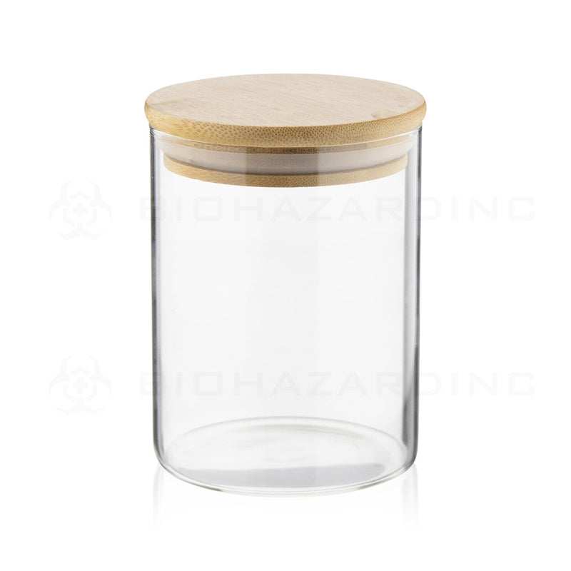 18 oz Straight Sided Glass Jars with Wooden Lid | 144 Dram | 80 Count