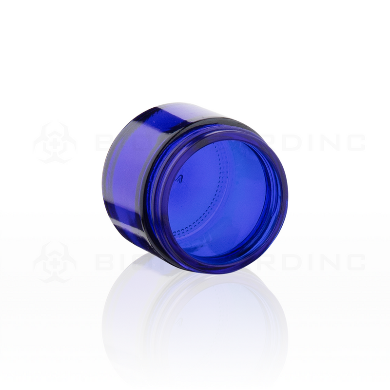 2 oz Cobalt Blue Glass Jars | Straight Sided - 53mm | 42 Count