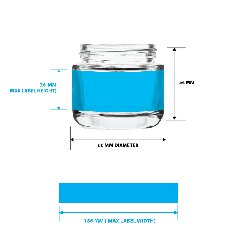 2 oz Clear Glass Jars | Heavy Weight Round Base - 53mm | 150 Count