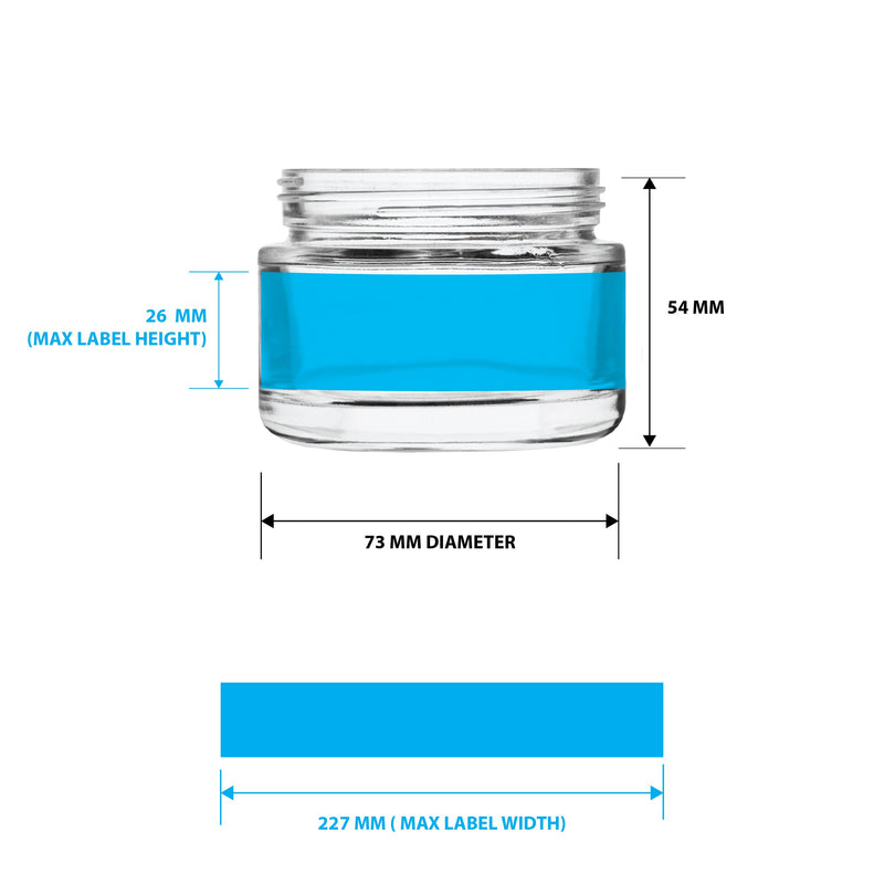 3 oz Wide Mouth Clear Glass Jars | Heavy Weight Straight Sided  - 63mm | 100 Count