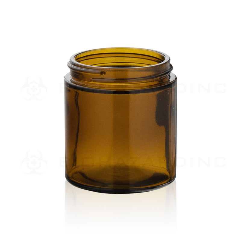 4 oz Amber Glass Jars | Straight Sided - 58mm | 24 Count