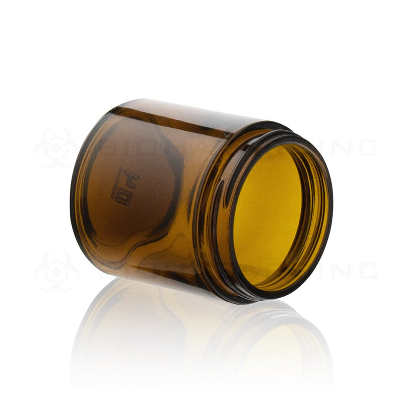 4 oz Amber Glass Jars | Straight Sided - 58mm | 24 Count