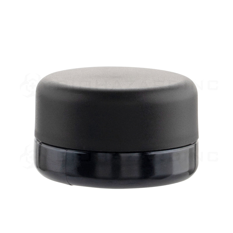 Child Resistant | Thick Round Base + Matte Black Cap | 7mL - Black - 160 Count - dispensary supplies